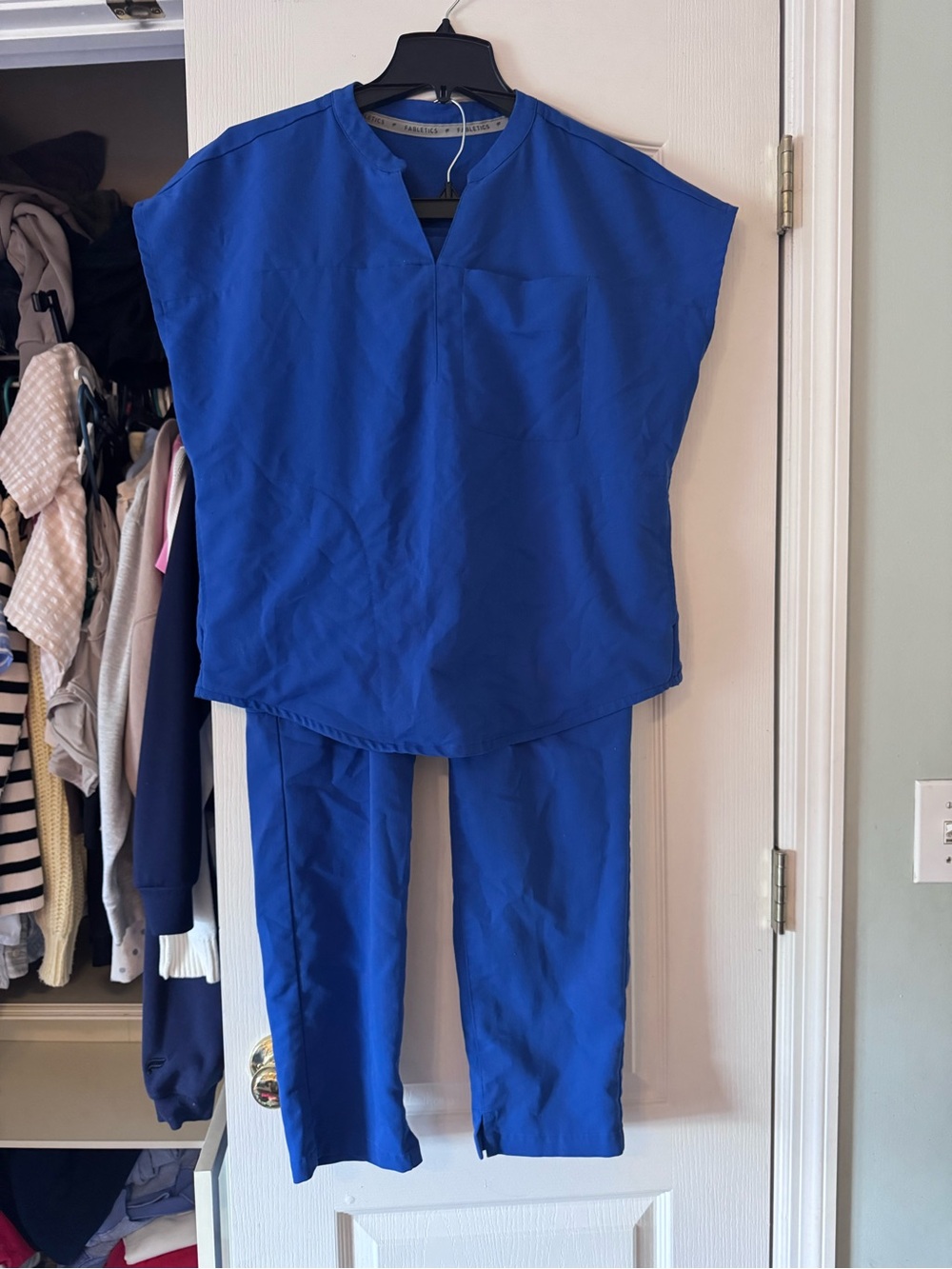 Women’s Classic Split-Neck Top & Straight Leg Pants Set - Blue Fabletics